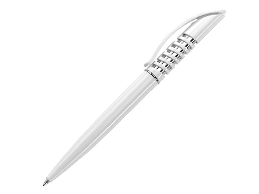 белый: Ручка шариковая, пластик, белый/серебро, WINNER