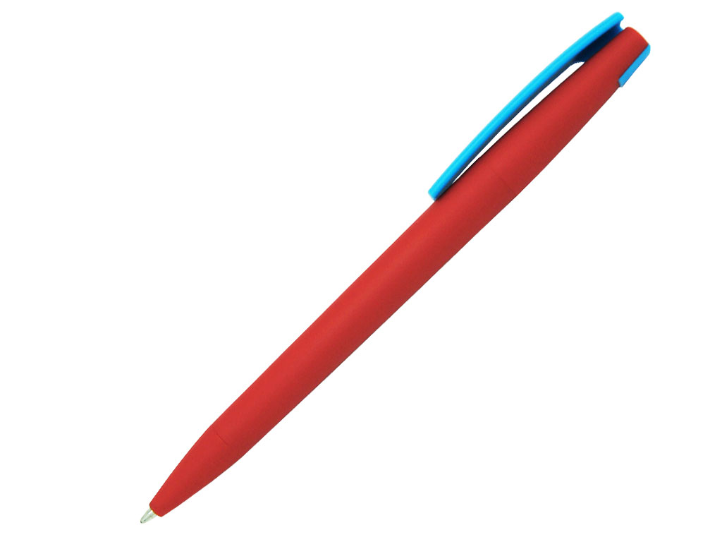 красный: Ручка шариковая, пластик, софт тач, красный/голубой, Z-PEN Color Mix