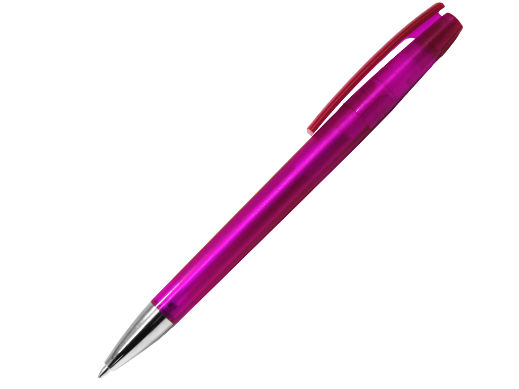 розовый: Ручка шариковая, пластик, фрост, розовый/серебро, Z-PEN