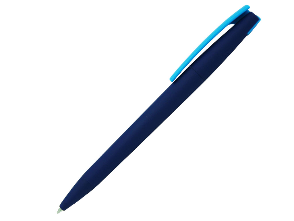 синий: Ручка шариковая, пластик, софт тач, синий/голубой, Z-PEN Color Mix