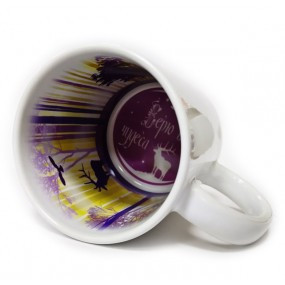 КРУЖКИ ДЛЯ СУБЛИМАЦИИ: Кружка белая принт внутри "Верю в чудеса"