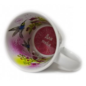 КРУЖКИ ДЛЯ СУБЛИМАЦИИ: Кружка белая принт внутри "Для тебя"