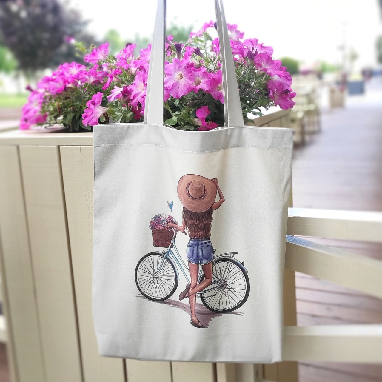 СУМКИ (ШОПЕРЫ): Сумка (шопер) для сублимации 35х40см удобный внутренний карман (вертикальная). Материал ДАВЕКС. Цвет бежевый