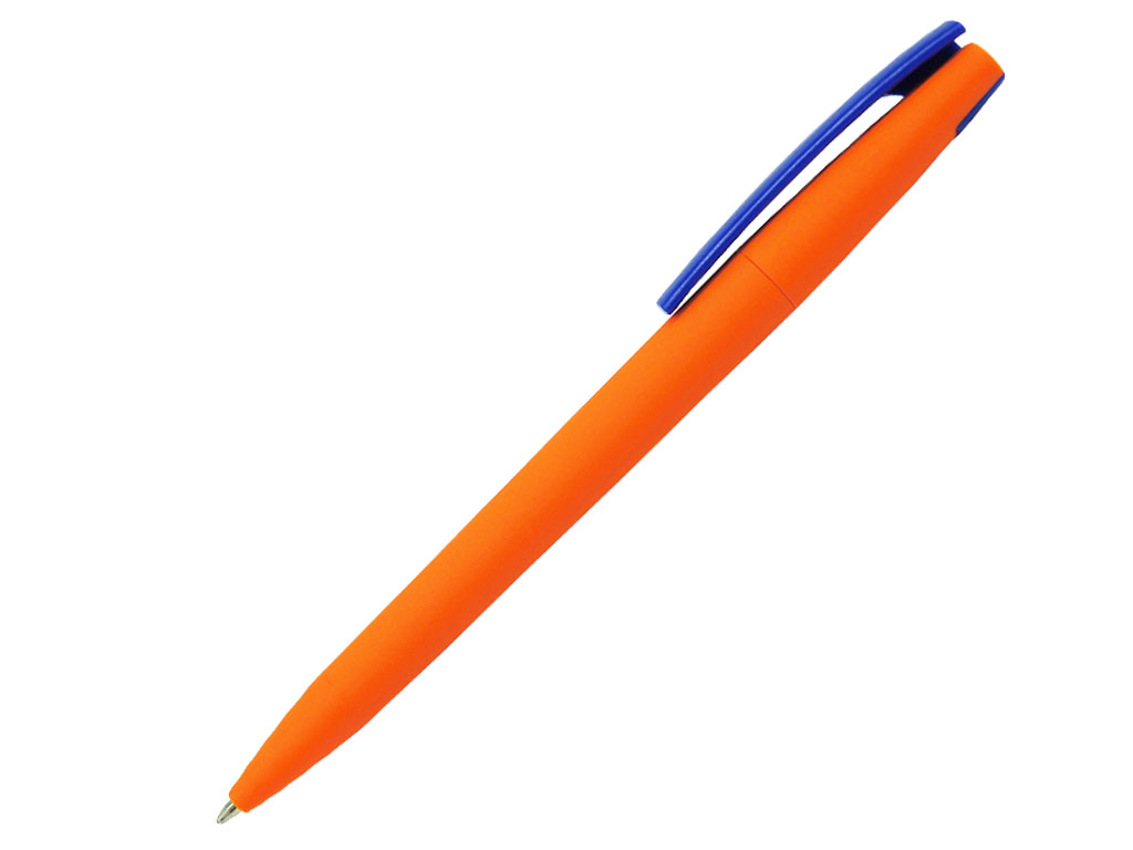 оранжевый: Ручка шариковая, пластик, софт тач, оранжевый/синий, Z-PEN Color Mix