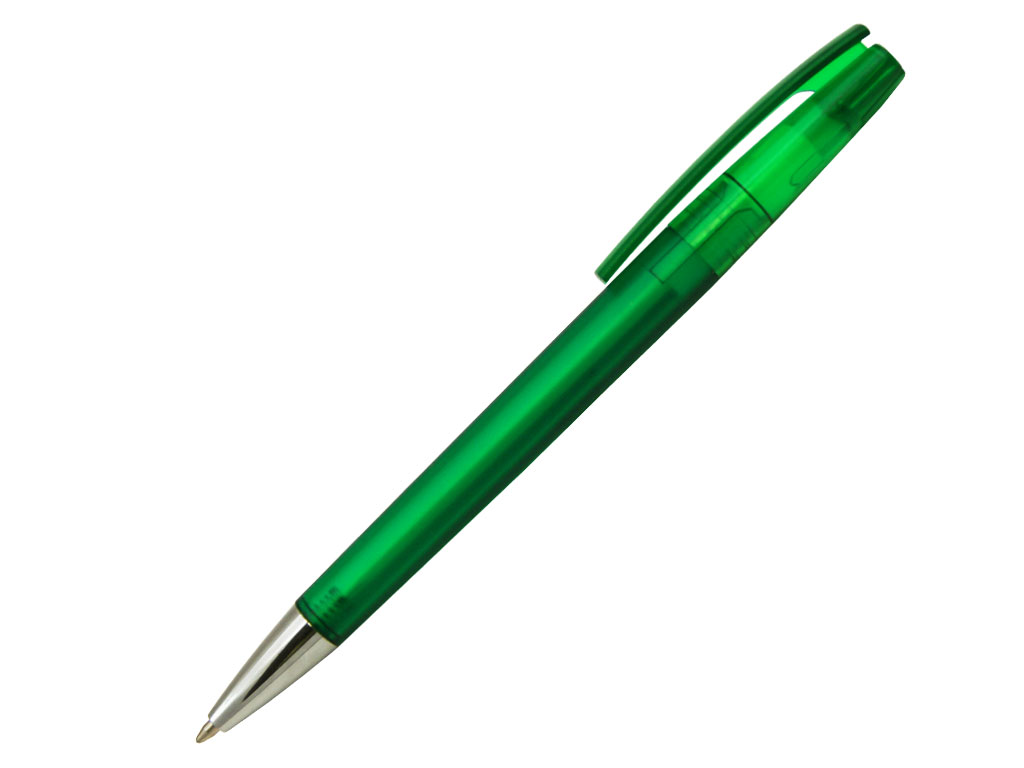 зеленый: Ручка шариковая, пластик, фрост, зеленый/серебро, Z-PEN