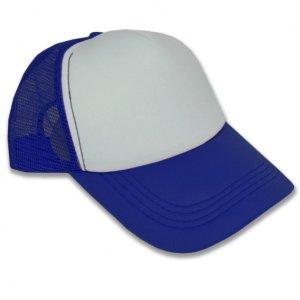 Бейсболки и кепки: Бейсболка trucker СИНЯЯ, зона под нанесение 180х80мм для сублимации