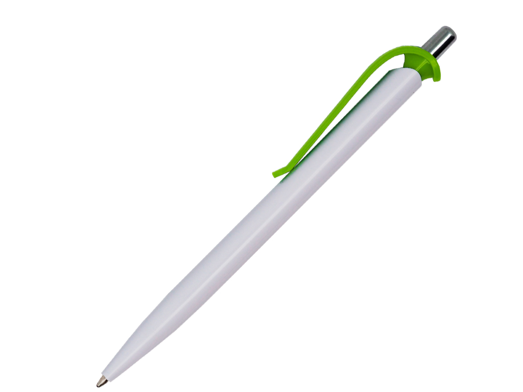белый: Ручка шариковая, пластик, белый/зеленый, Efes