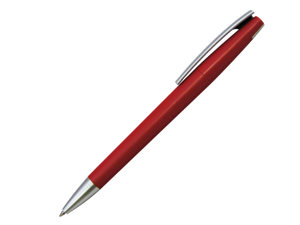 красный: Ручка шариковая, пластик, красный/серебро, Z-PEN
