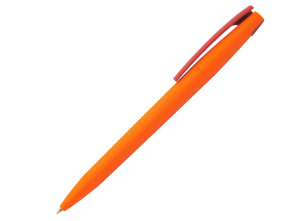 оранжевый: Ручка шариковая, пластик, софт тач, оранжевый/красный, Z-PEN Color Mix