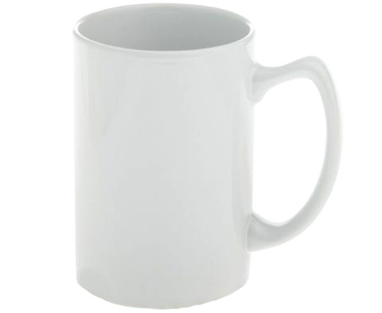 КРУЖКИ ДЛЯ СУБЛИМАЦИИ: Кружка белая для сублимации 420 мл (с острой ручкой)