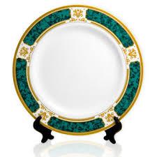 ТАРЕЛКИ ДЛЯ ПЕЧАТИ: Тарелка керамическая 20см с зеленым ободком