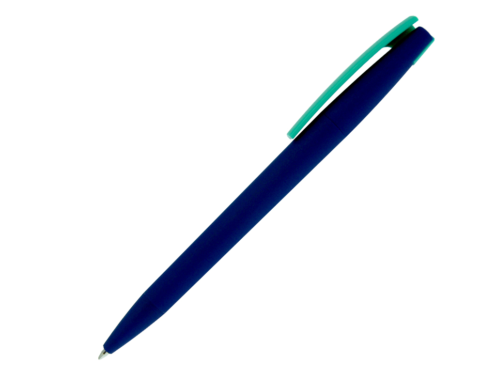 синий: Ручка шариковая, пластик, софт тач, синий/зеленый, Z-PEN Color Mix