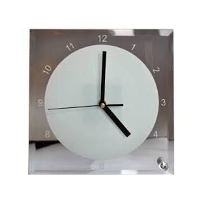ЧАСЫ ДЛЯ СУБЛИМАЦИИ: Часы настольные, стекло, квадрат,  глянцевые 200х200мм